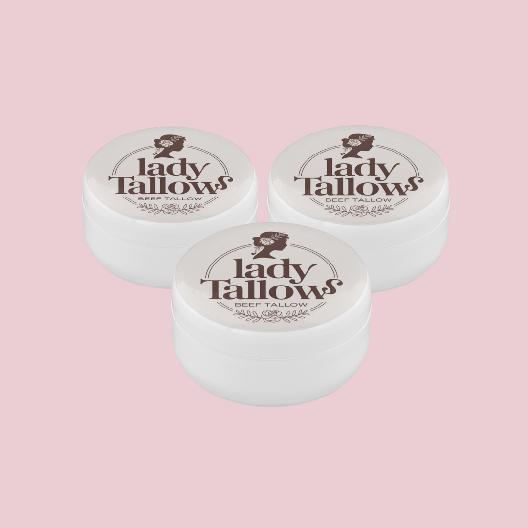 Lady Tallow 100% Natural Grass Fed Beef Tallow Moisturizer 3 Pack